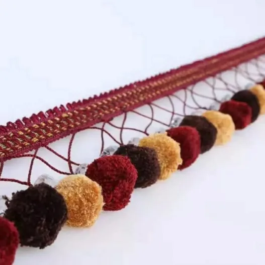 
Handmade Chain Decorative Curtain Pom Pom Fringe/curtain Lace 
