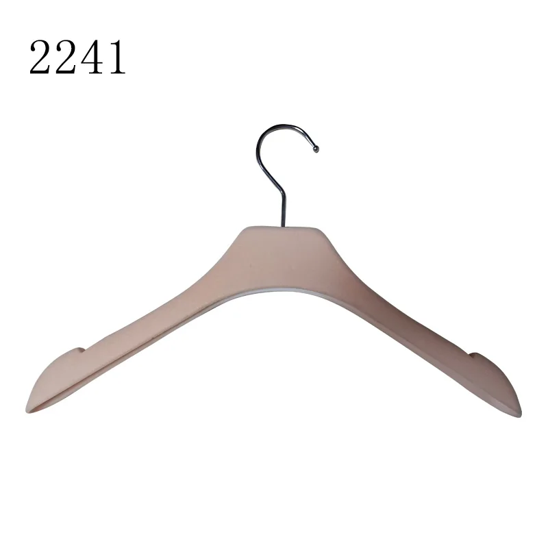 High Quality Custom Pink Velvet Hanger for Female Dress & Coat Multifunctional & Durable Clothes Display Hanger