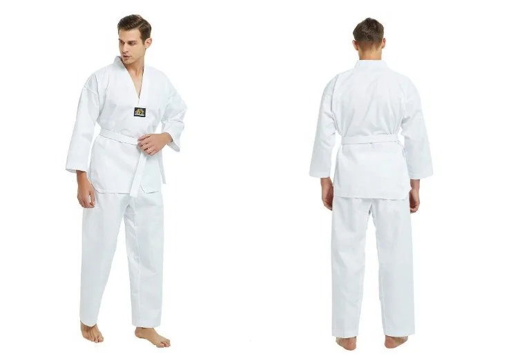Martial Arts White Karate Uniform Medium Weight Gi Kids & Adult