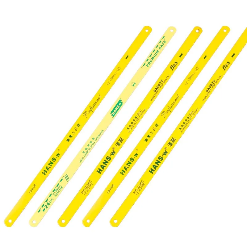 12 in High Carbon Steel Hacksaw Blades 32TPI Replacement High Speed Steel Safe Flex Hacksaw Frame Blades