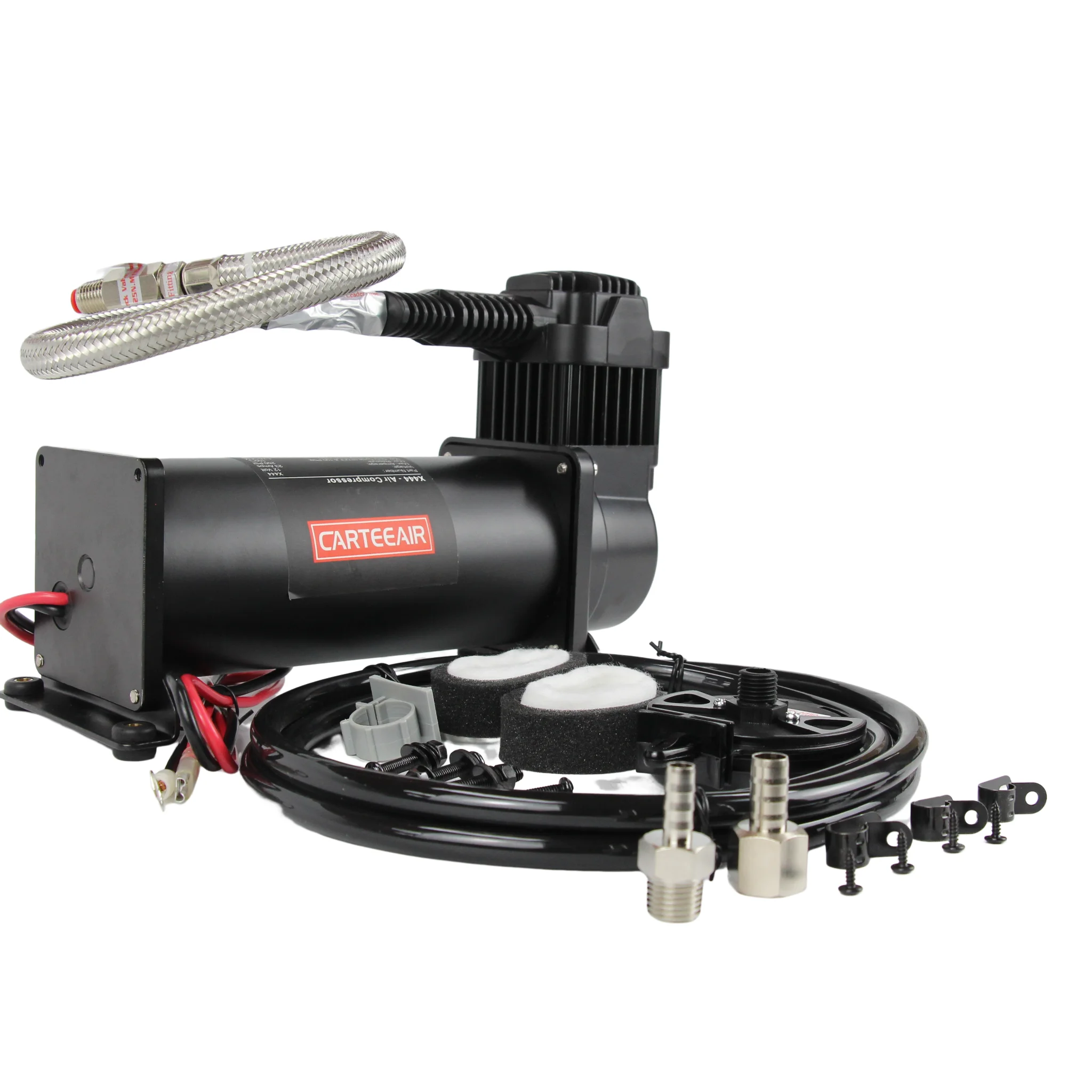 X444C black air suspension compressor  universal air suspension kit for cars   100% @ 100 psi