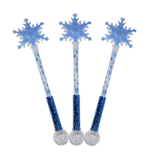 Ice Snow Magic Glowing Stick Lucky Princess Snowflake Glowing Stick Toy Elsa Birthday Gift Sparkling Fairy Stick