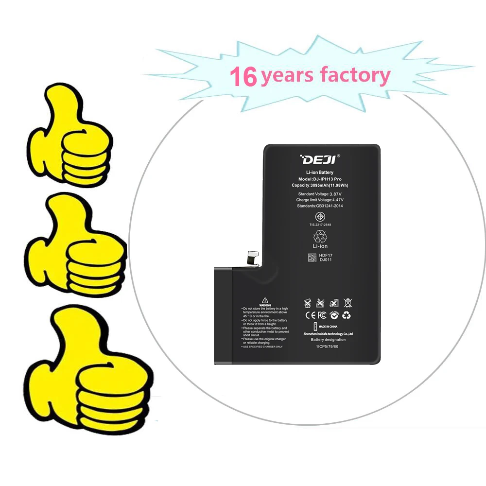 DEJI 3095mAh Original Quality batteries For iPhone 13 Pro Battery Accessories