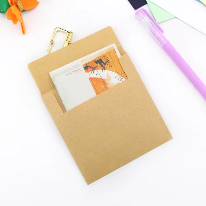 White Recycled Mini Paper Folding Square Envelope with Custom Kraft Paper Envelope