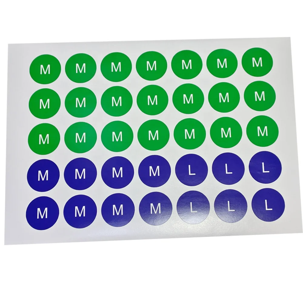 Custom paper adhesive label XS/S/M/L/XL/XXL round colored stickers packaging label sticker for carton