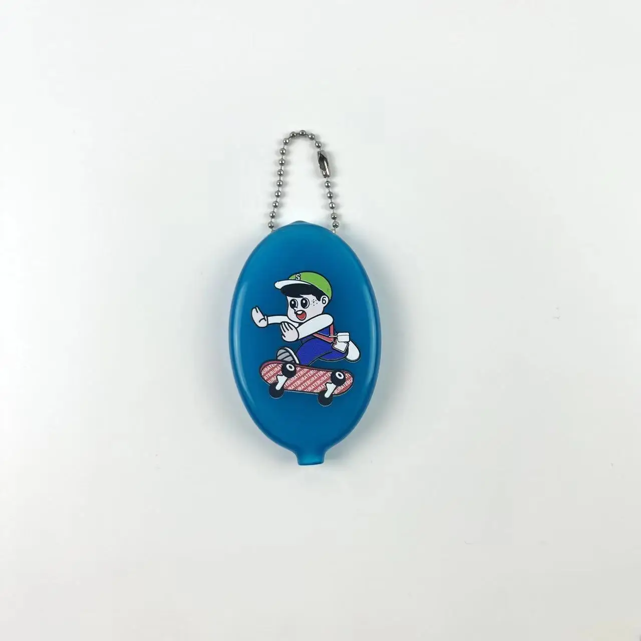 DAQIDO Oem мягкий ПВХ резиновый чехол для монет Овальный Круглый кошелек сжимающий Кошелек с цепочкой