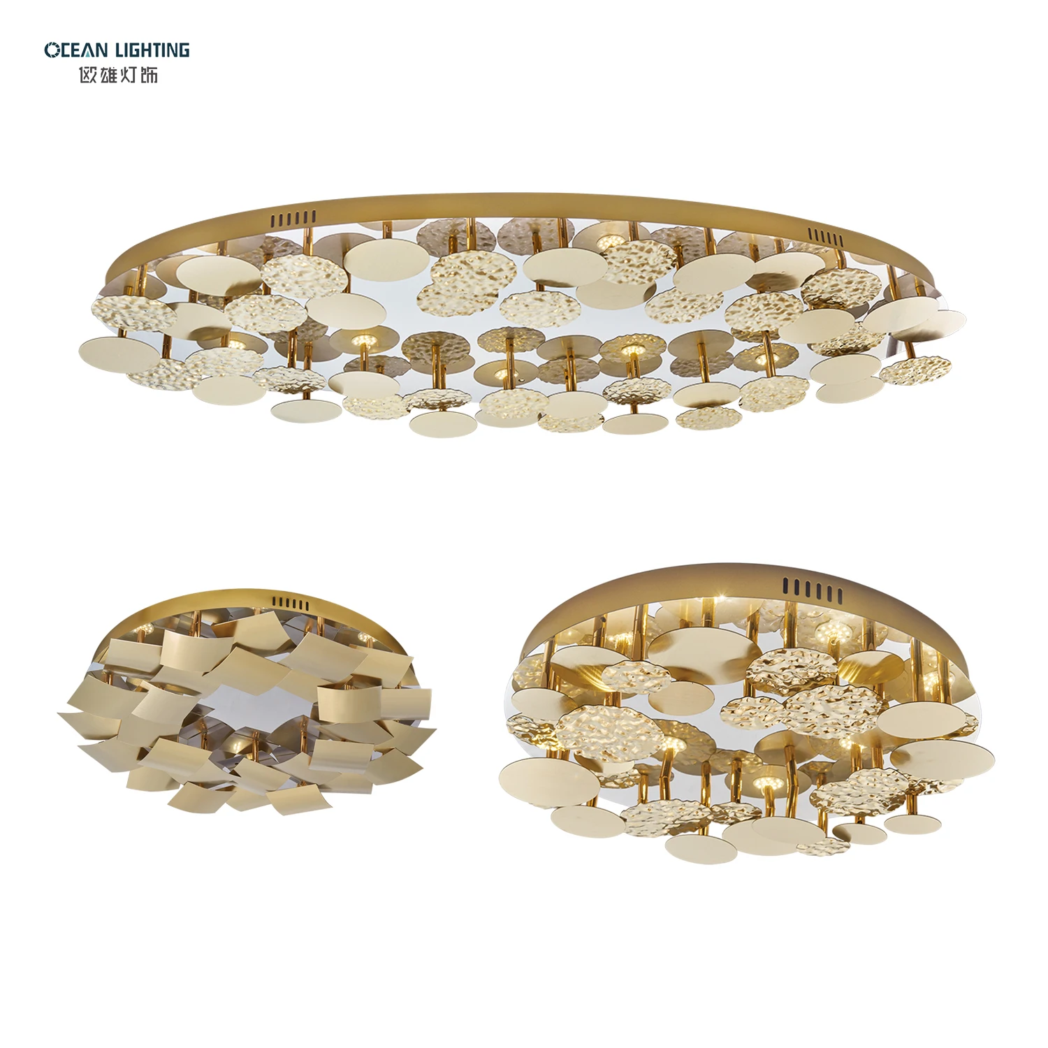 Декоративная Потолочная люстра в скандинавском стиле, роскошный круглый светодиодный светильник из нержавеющей стали золотого цвета с кристаллами