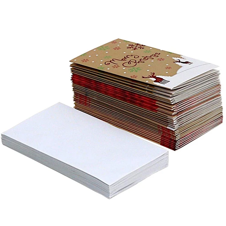 Hot sale christmas gift card money pocket holder greeting card
