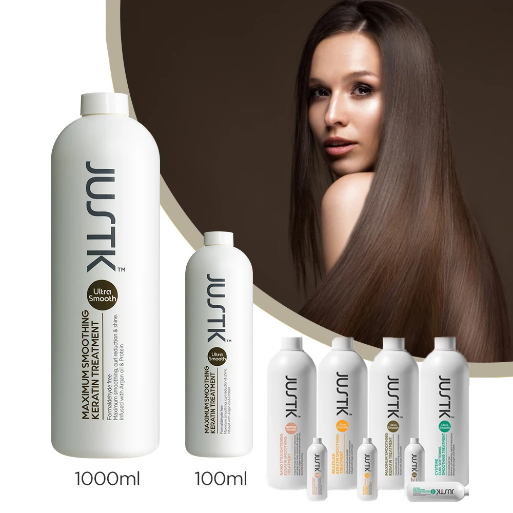 Private Label Hair Straightening Smoothing Formaldehyde Free Argan Oil Brazilian Base Keratin Treatment