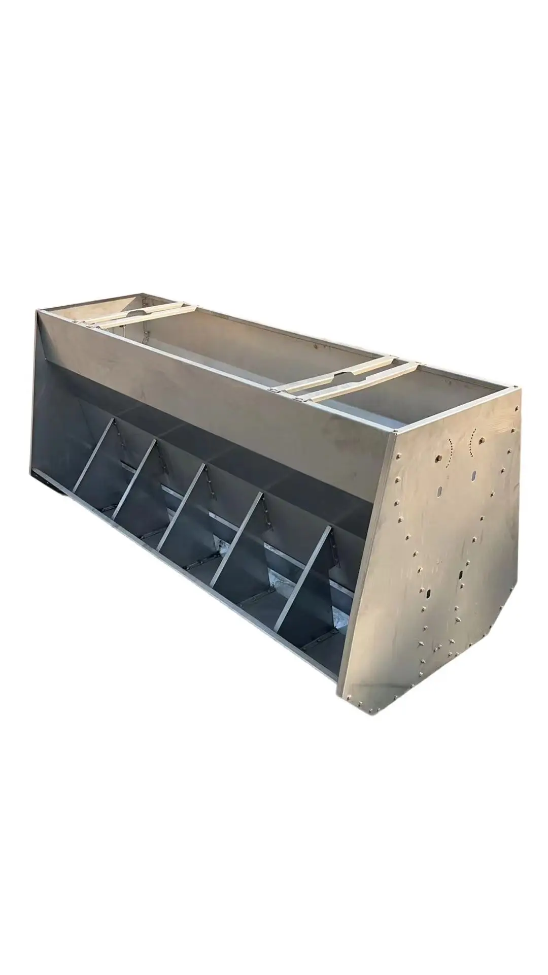 304 Stainless steel single side 5 hole nursery pig feeder used for pig feeding system in pig farm