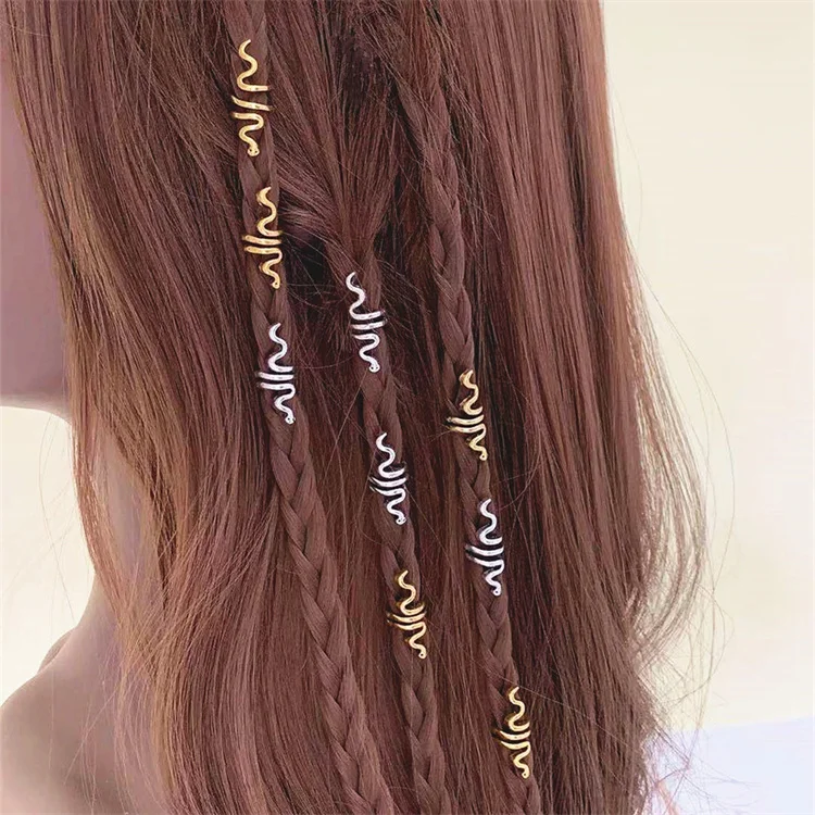 Retro hairpin national wind spiral hair coil coil spring snake hair accessories dreadlocks hair ring