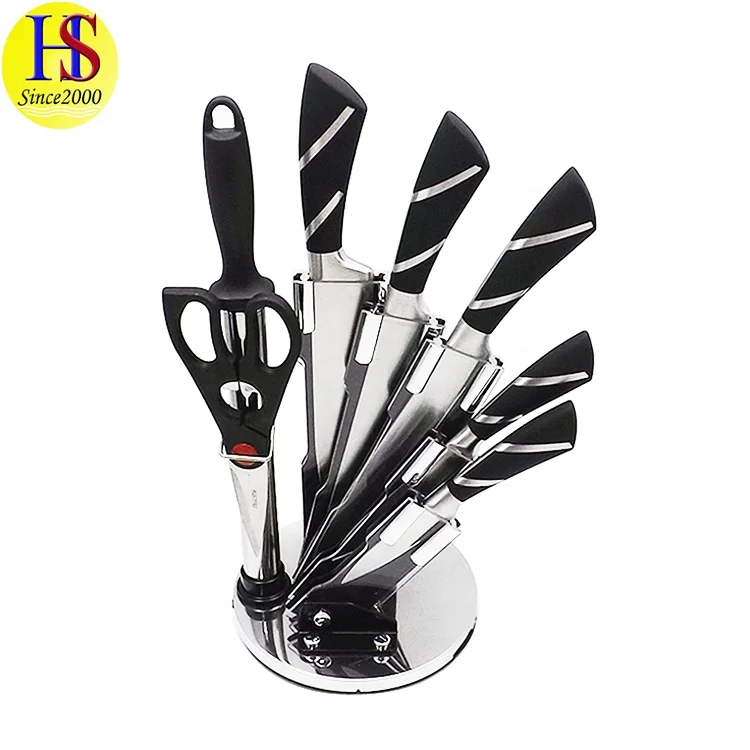 Household Professional 6PCS Stainless Steel Kitchen Chef Knife Set with Classic Hollow Handle