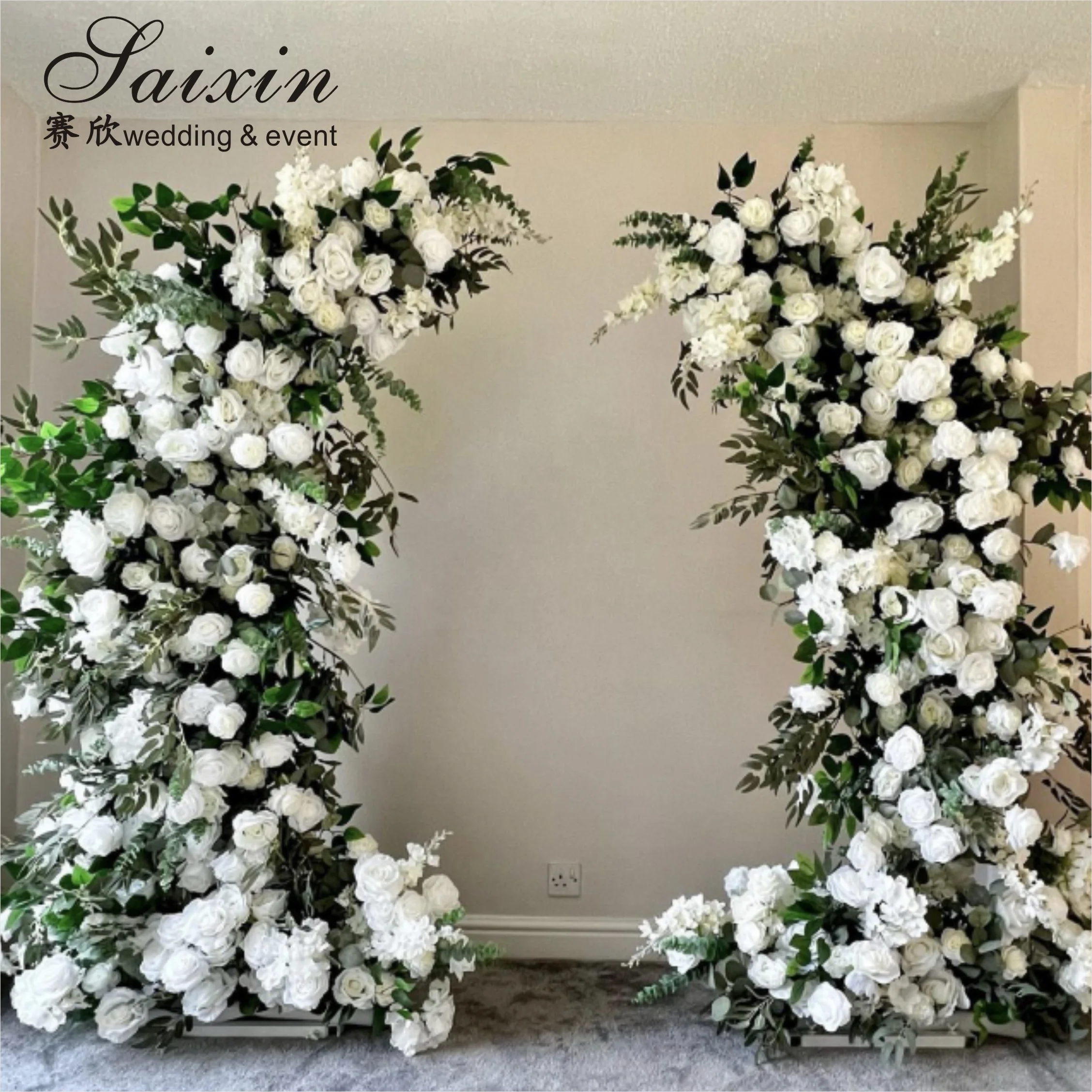 Hot Sale Wedding Backdrop Garden Party Arch Sheep Horn Arch Wedding Decoration Metal Flower Arch