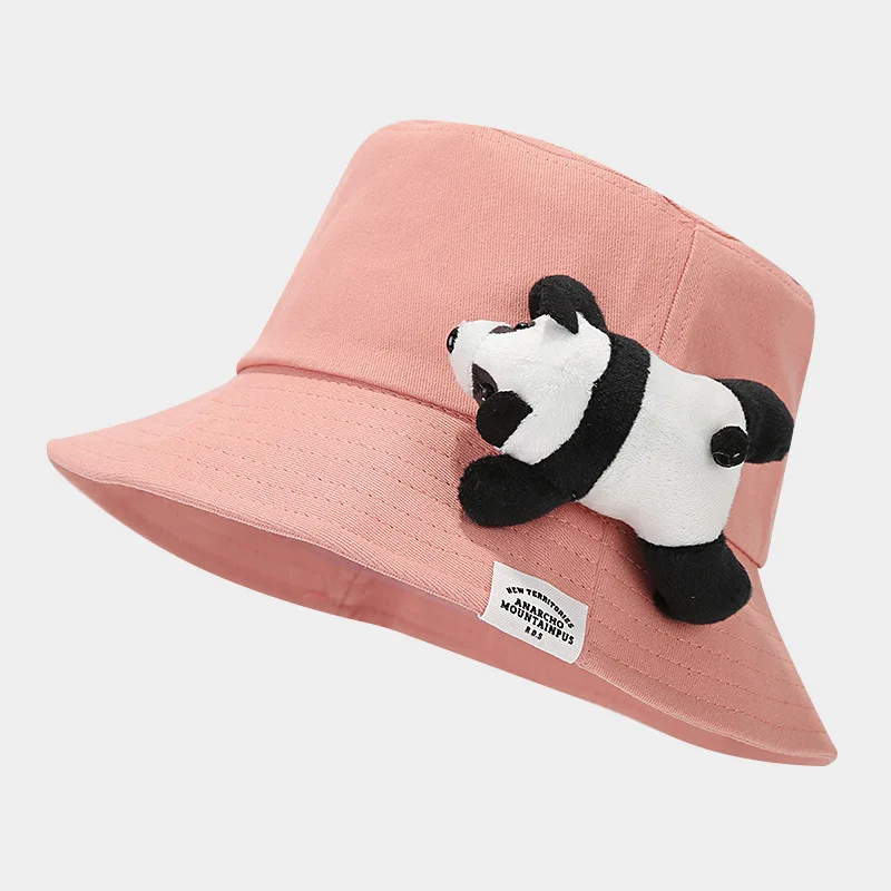 Custom New Panda Doll Cute Outdoor Sports Foldable Quick Dry Bucket Hats Caps For Women
