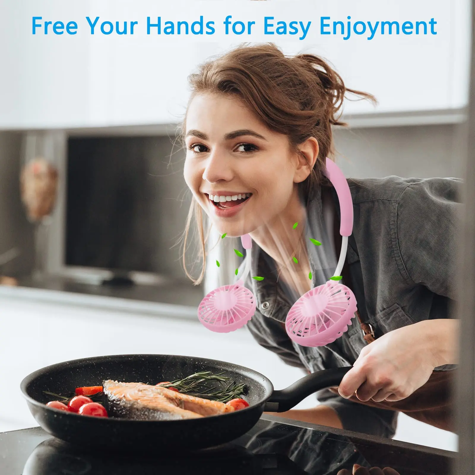 Dropshipping Usb Rechargeable Lazy Sports Portable Wearable Neck Fans Mini Fan