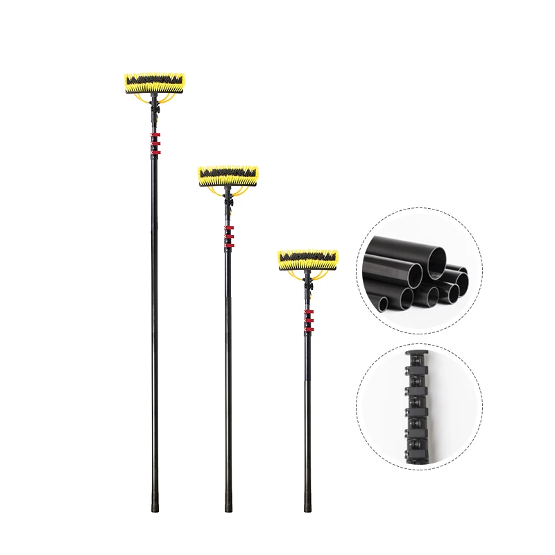 Pure window cleaning system telescopic pole connected with water purification system