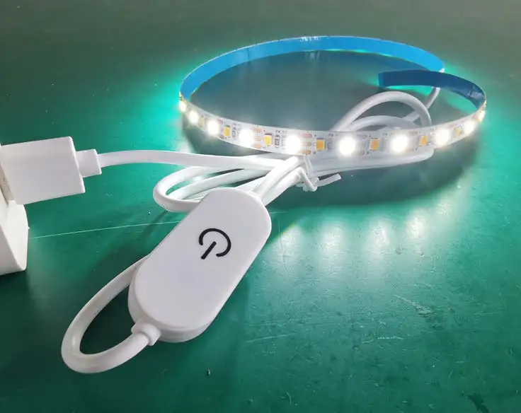 5V 2835 USB Dual Color Strip Light bicolor led touch dimmer warm white/pure white led strip two colors