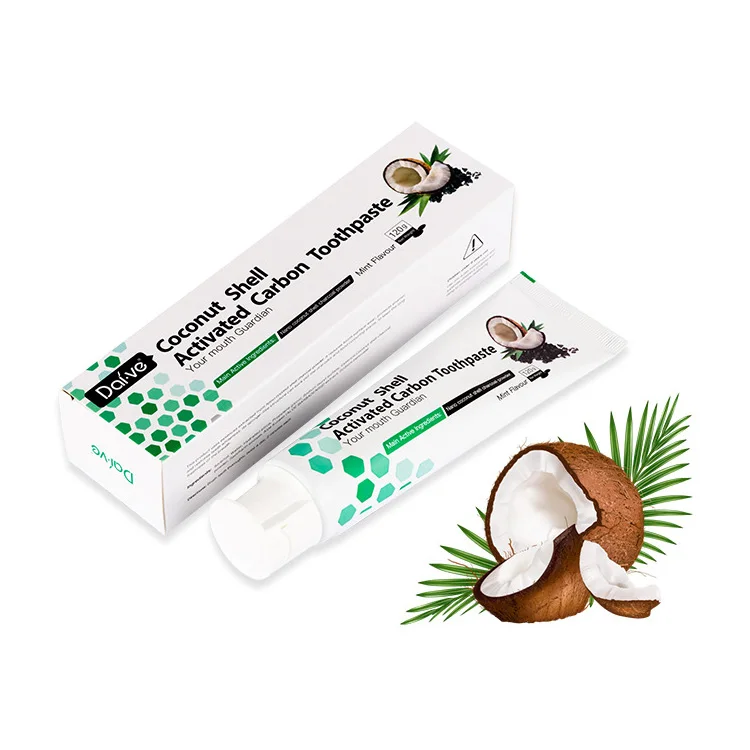 2022 new customized LOGO source factory activated coconut oil toothpaste organic teeth whitening tooth paste