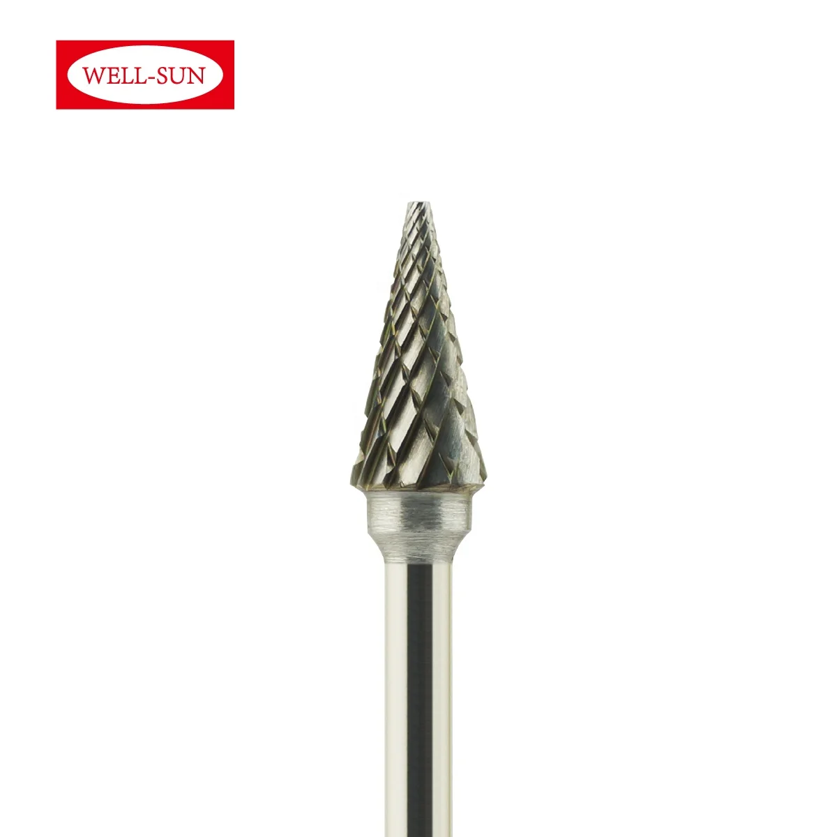 M-06-300199 Factory Cone Shape Tungsten Rotary Carbide Burr 3mm shank Removing Metal Working Bur