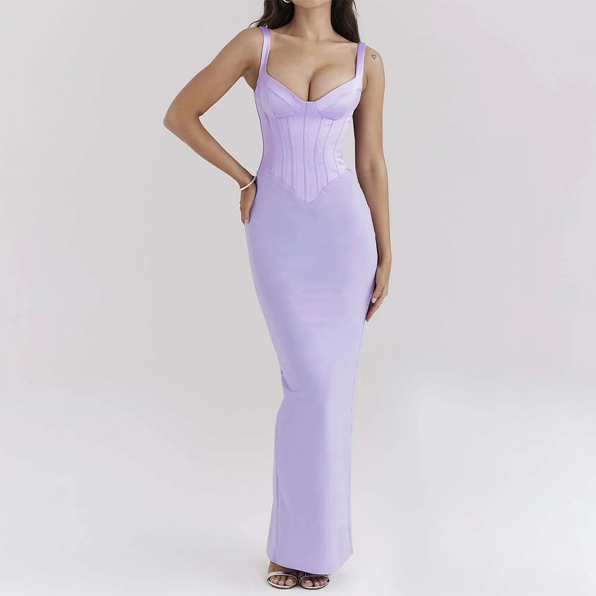 Атласный корсет с орхидей платье макси вечный и гламурный выбор женская одежда на заказ фабрика