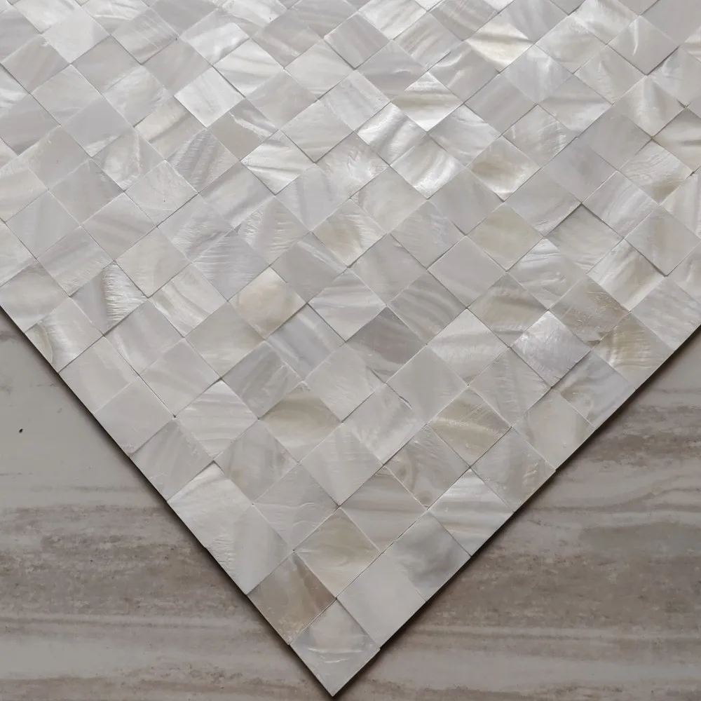 Natural Super White Seamless Mother Of Pearl Shell Mosaic Tiles Sheet Kitchen Backsplash