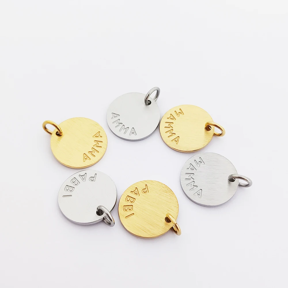 Tags Alibaba bijoux Stainless Steel Jewelry Wholesale Custom Tags Pendentif A Graver Gold Jewelry Necklaces Custom Letter Tags