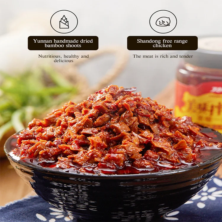 Chinese seasoning sauce noodles hot and spicy chilli chicken sauce