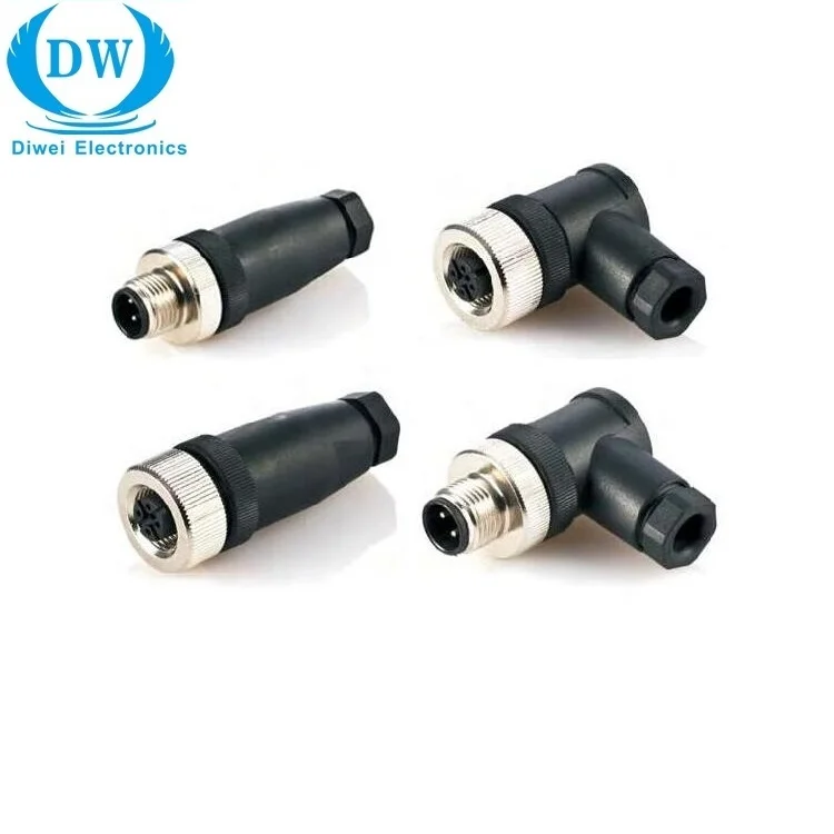 Авиации водонепроницаемый круговой Женский Мужской 4 контактный разъем M12