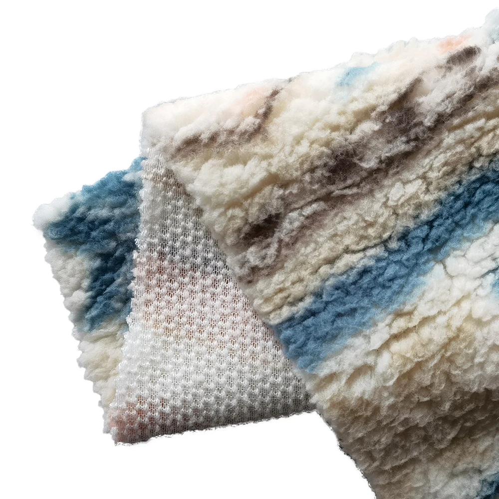 2022 new design comfortable cotton wool velvet Printed Fabric