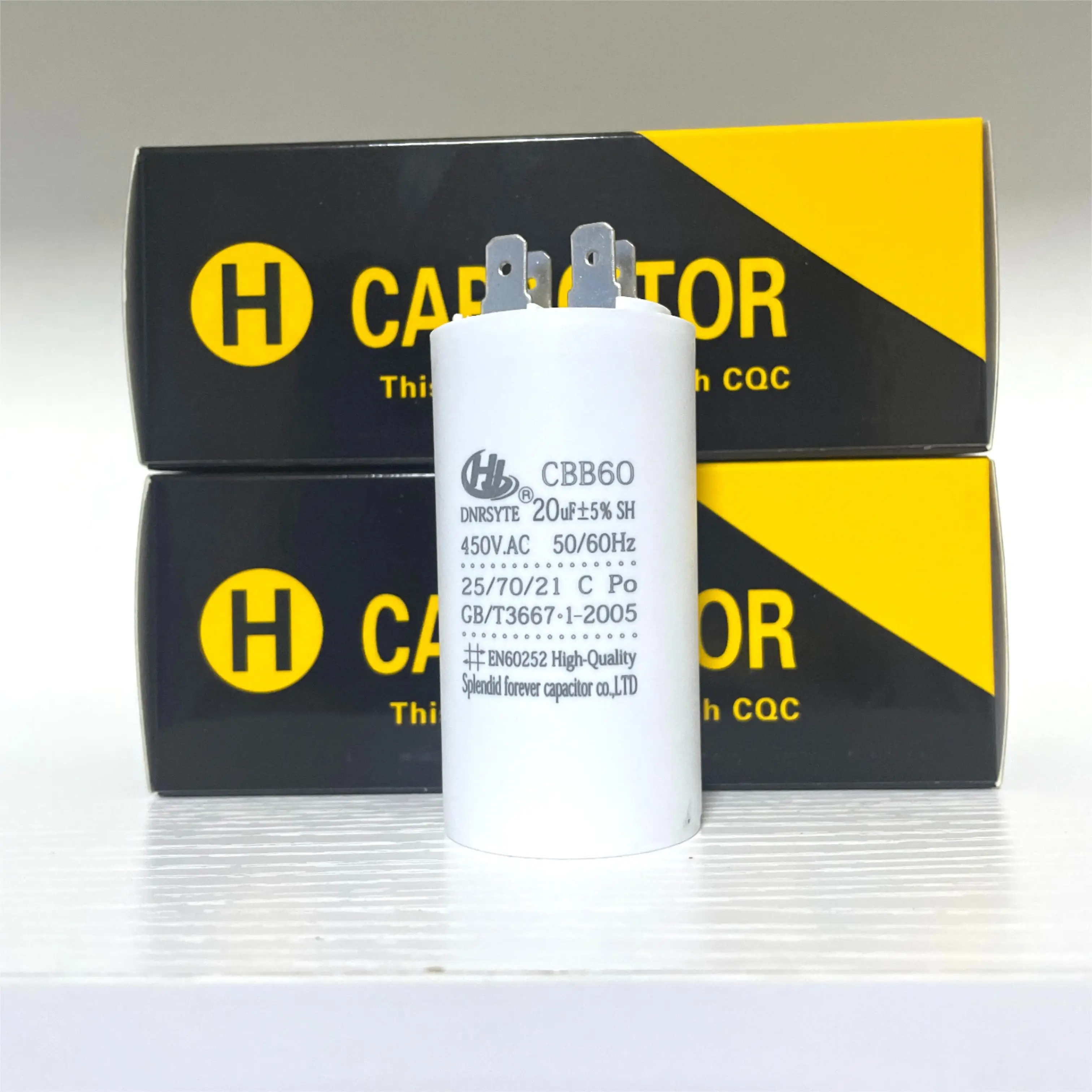 Wholesale High Quality 20uf 450A.AC 50/60Hz CBB60 Terminal type capacitor film 3.5 uf single phase  bank