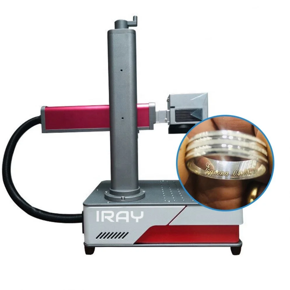 20w 30w split type raycus fiber laser marker and stainless steel laser marking machine for label logo keyboard metal jewelry