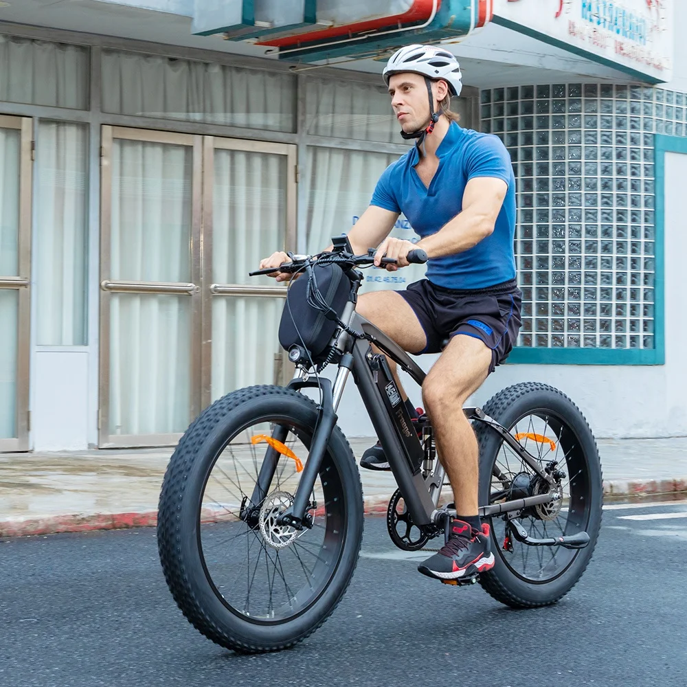 EU Warehouse One Drop Shipping 26 Inch 48v 10.4Ah Electric Fat Tire Bicycle Full Shock Absorber Electric Bicycle E Bike