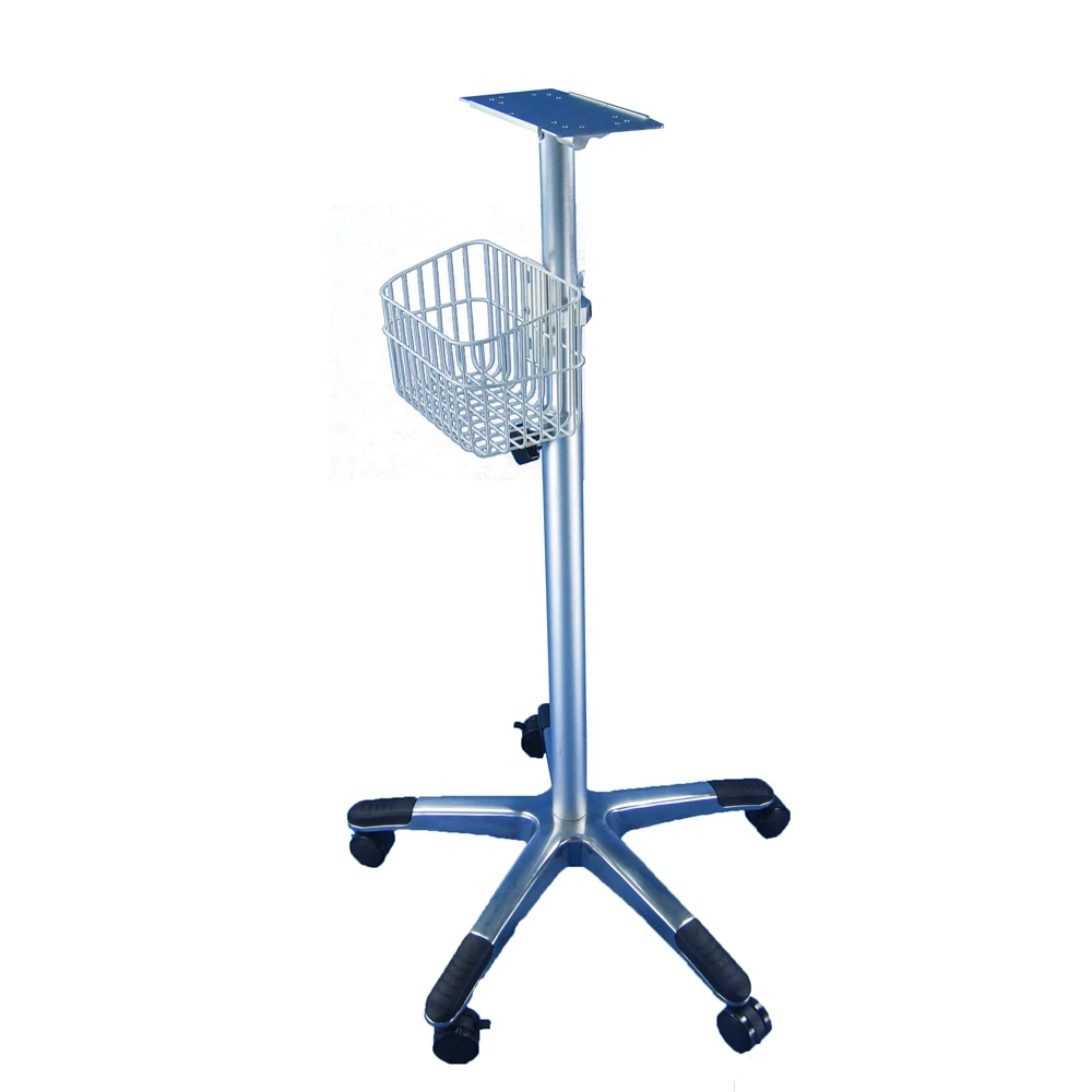 Universal Stainless Steel Medical Instrument Cardiac Monitor Trolley For Hospital