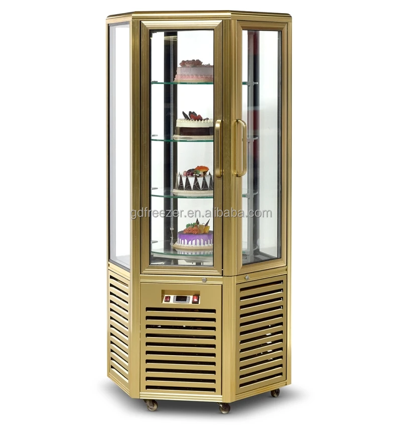High-end Hotel Restaurant Bakery upright display case / Cake dessert foods Rotating refrigerator showcase