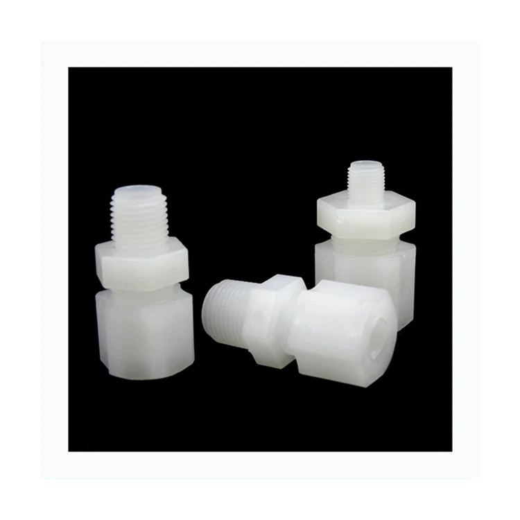 5/16*1/2NPT Pipe Fitting PVDF External teeth direct to the head PVDF straight male connectors