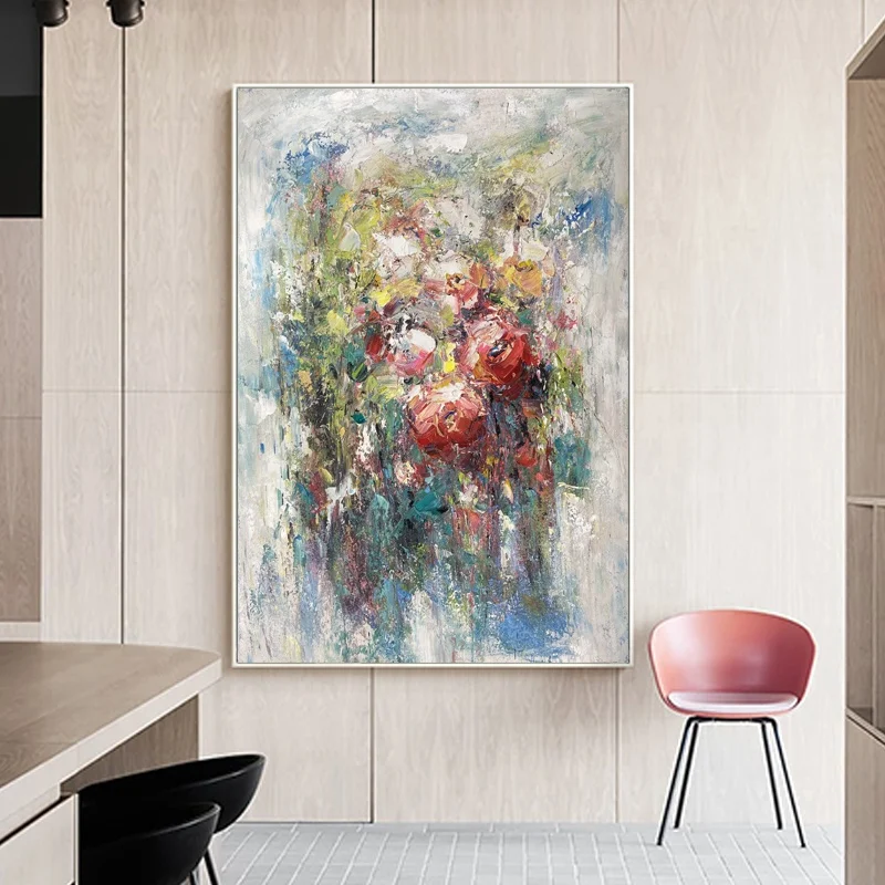 Oil Painting Handmade Dafen Abstract Wall Oil Painting Art Works Canvas Acrylic Paint Painting Living Room Home Decoration Art