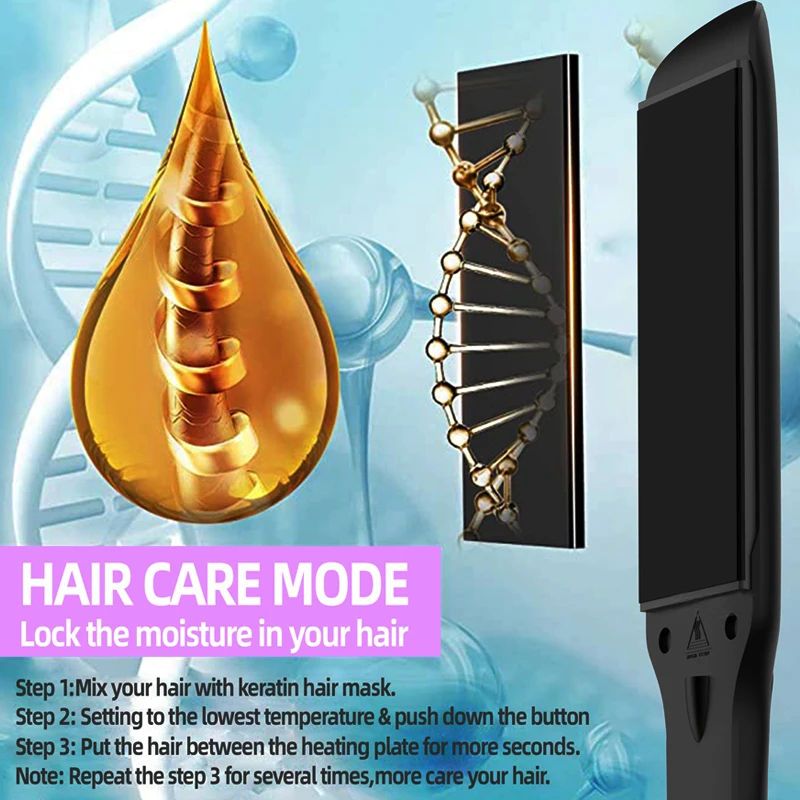 Customized Supplier Hair Straightener Planchas Para Cabello High Quality Titanium Flat Irons LCD Display With Lock Design