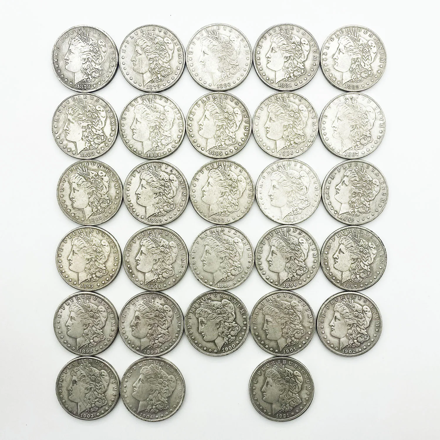  28 шт. (1878 ~ 1904 и 1921) металлическая монета продажа Хобо США коллекционная антикварная