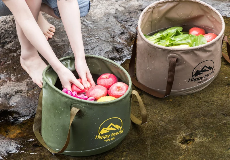 Travel Folding Bucket Portable Camping Picnic Fishing Bucket Live Fish Outdoor Multifunctional Soaking Bucket Beating
