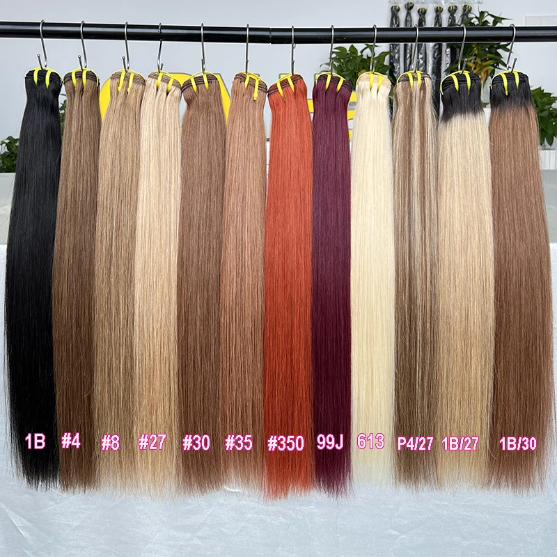 GDY Human Hair Vendors Wholesale Color Hair Extension Color Bundle Silky Bone Straight Bundle Virgin Hair Bundles