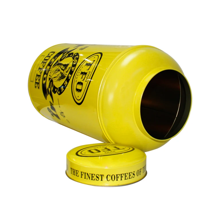 Custom Luxury Big Round Tea Rice Coffee Metal Packaging Canister Box Tin Can Promotion Large Capacity Round Decoration Tin Boxes
