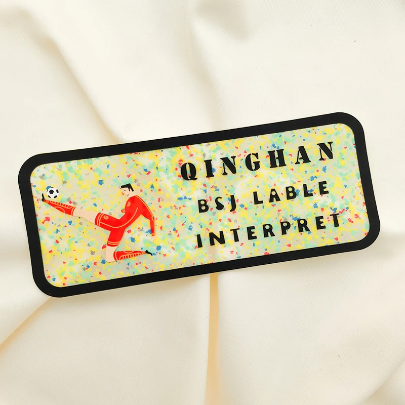 Wholesale Custom Sport Football Rubber Logo Iron On Jerseys Patches Silicone Heat Transfer Patches with Tatami Fabric