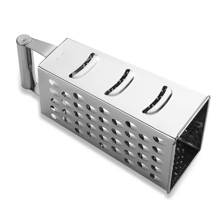 4-sided 8 inch cheese and Vegetable shredder grater cutter and slicer with handle