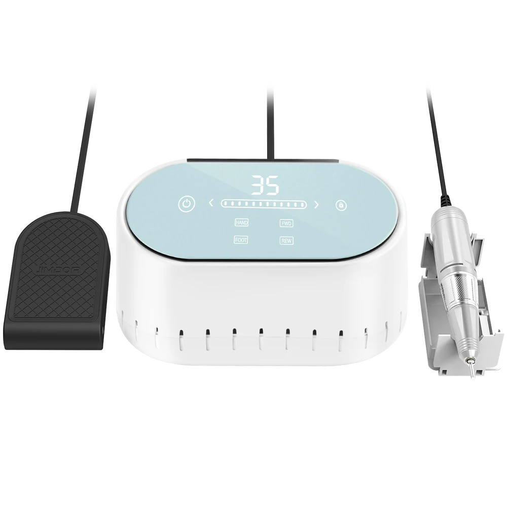 2021 New Product Touch Screen 60W 35000RPM Electric E File High Speed Low Heat Low Vibration Manicure Nail Drill Machine