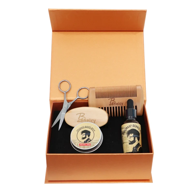 Beard Care Kits Grooming Oil Products Balm Growth Set Beard Kit Growth Oil Set Softens Strengthens Beard Oil