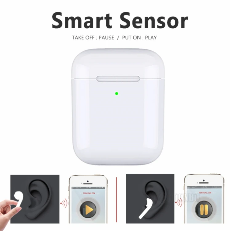 
Portable Air 2 Generation Blue tooth 5.0 Wireless Headphone Earphone with Wireless Charging Earbuds for iPhone 