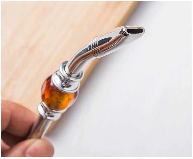 New Style funny Yerba long Mate Stainless Steel Drinking Straws With Filter Spoon and gift box