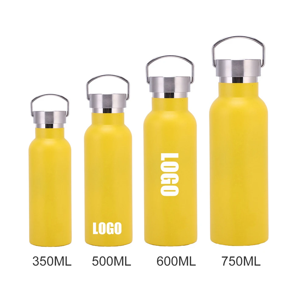 
750 ml Kid Stainless Steel Flask Water Bottle With Handle Logo Covers Cover Strap Vacuum 750 Insulated Sports Flask Water Bottle 