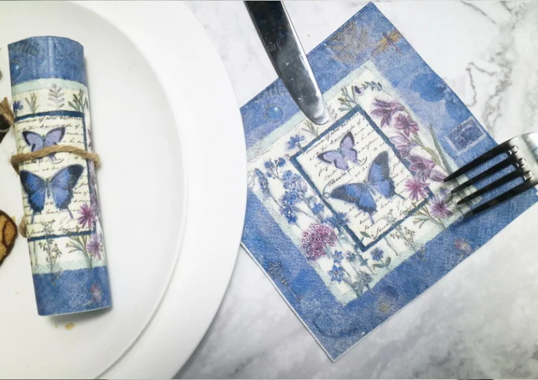 Бумажная салфетка для декупажа с художественным дизайном