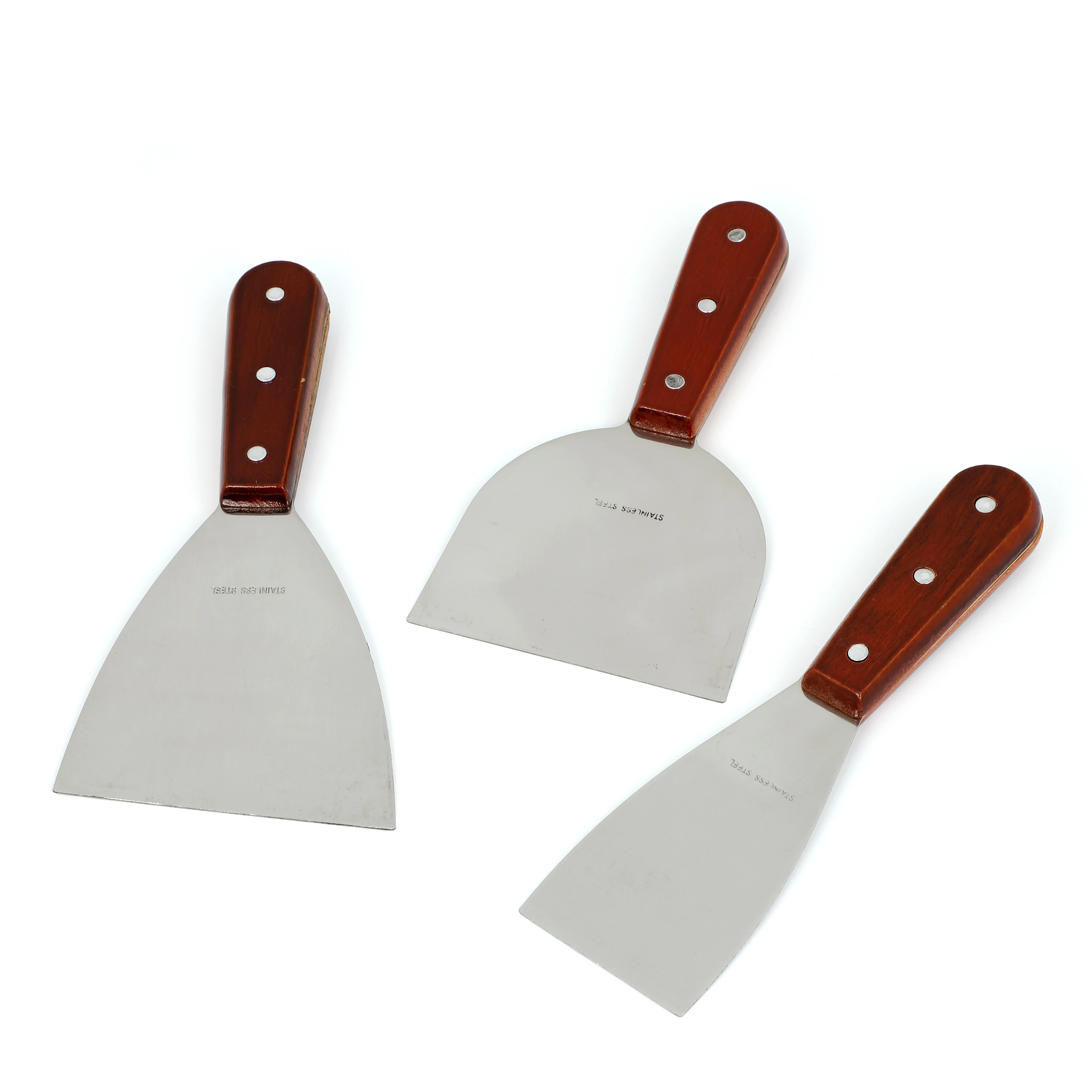 Лопатка для блинов из нержавеющей стали, деревянная ручка, гриль, лопатка для пиццы, инструменты для выпечки, кухонная утварь Teppanyaki Griddle